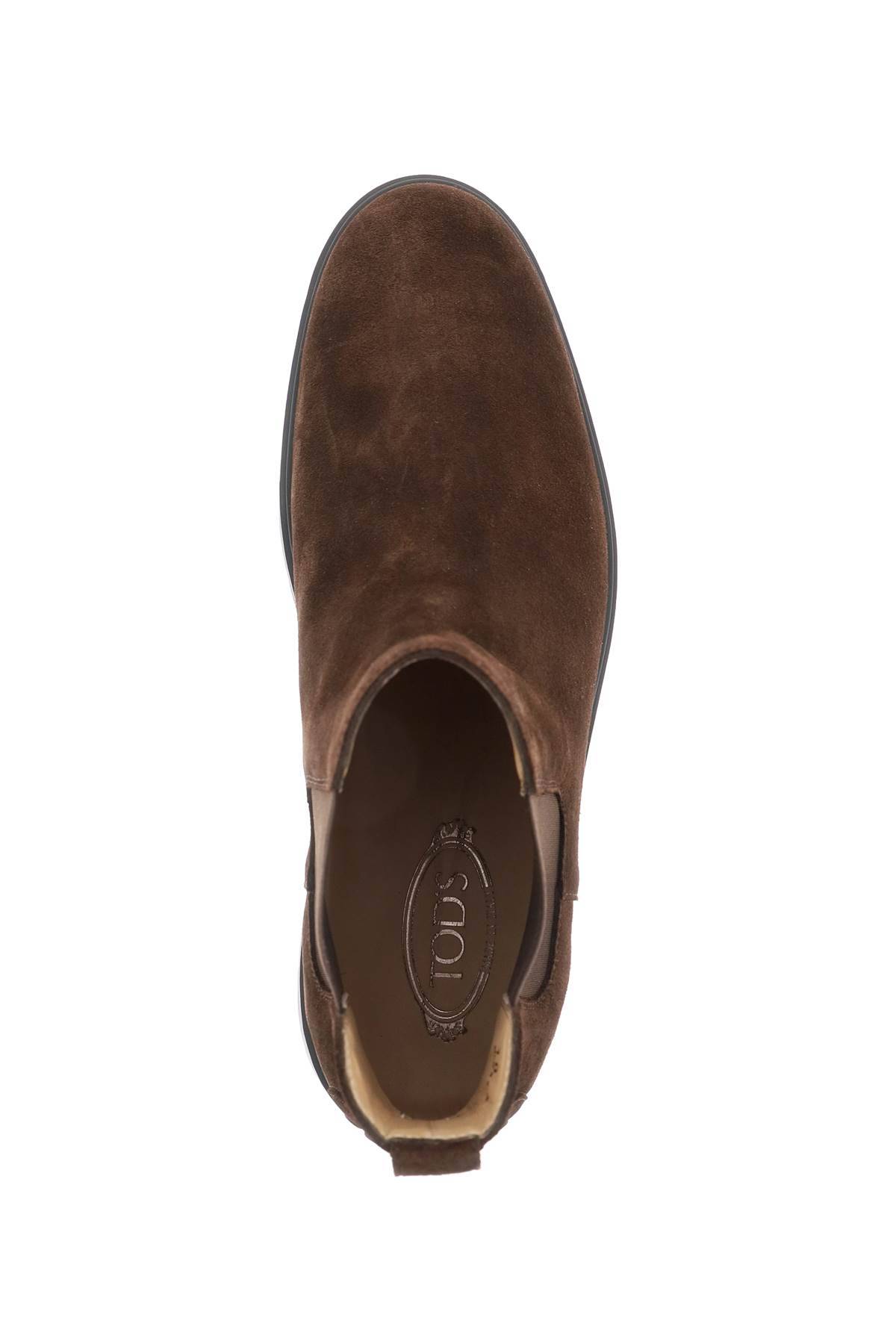 Shop Tod's W. G. Chelsea Ankle Boots In Brown