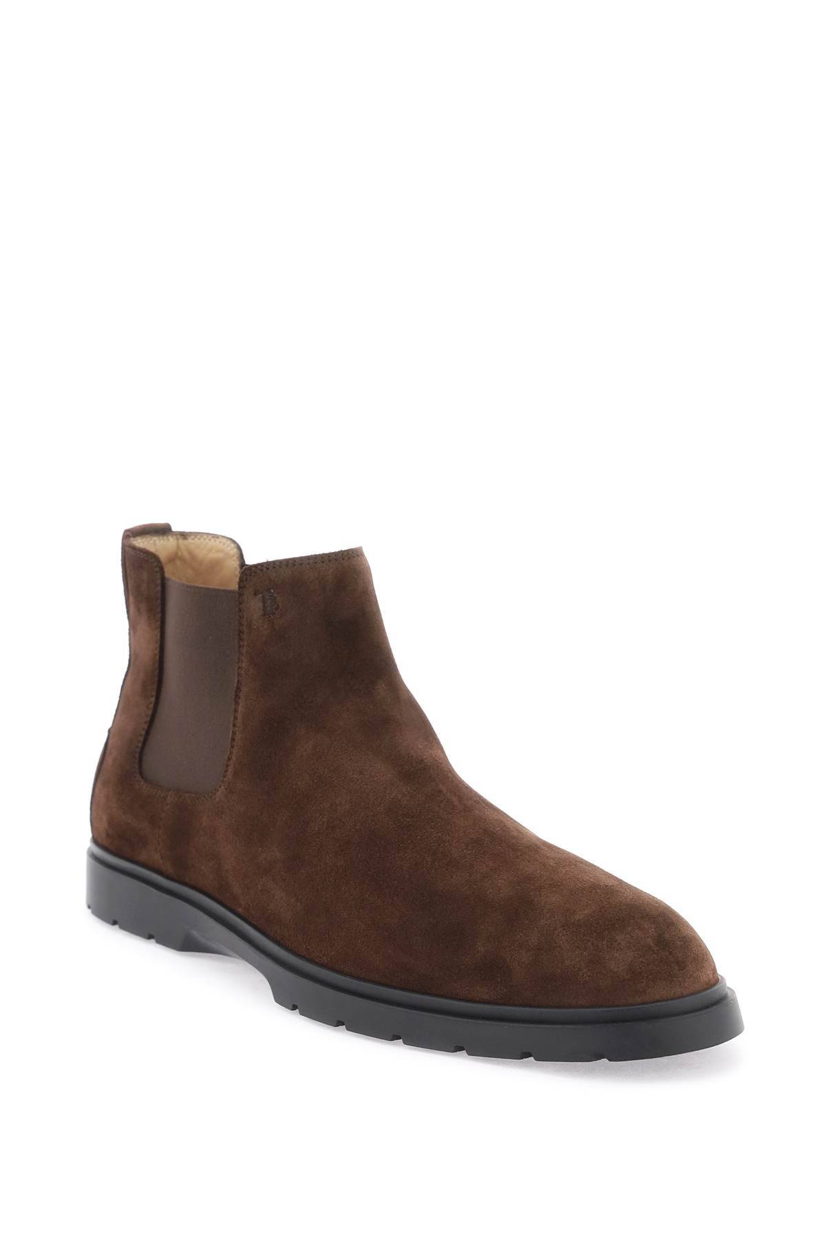 Shop Tod's W. G. Chelsea Ankle Boots In Brown
