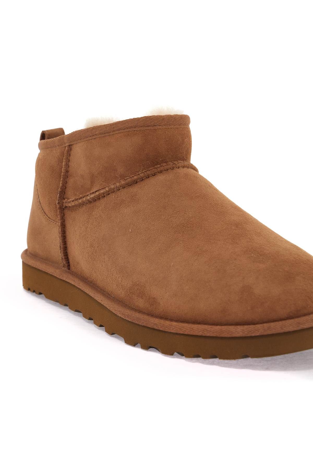 Shop Ugg Classic Ultra Mini Ankle Boots In Brown