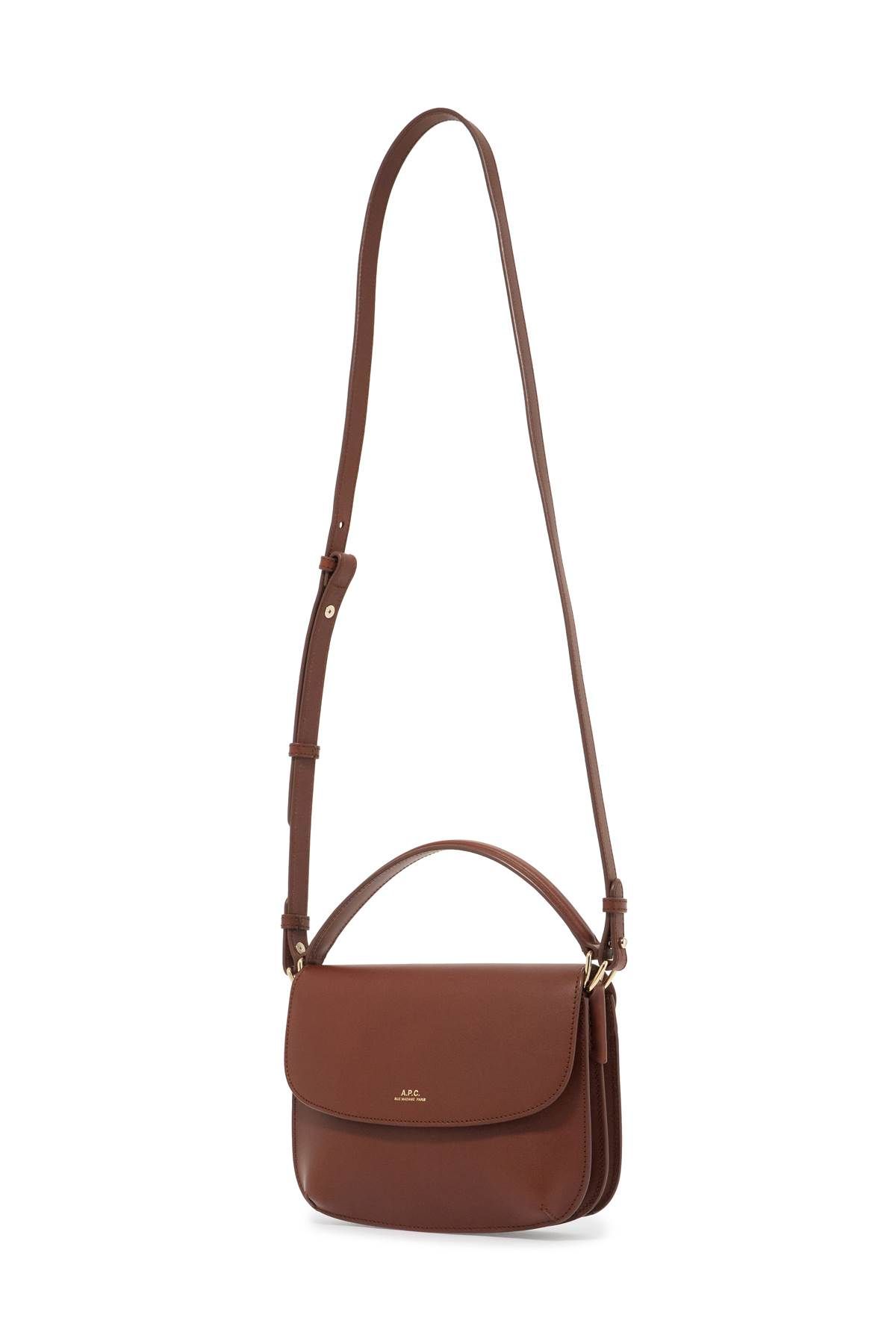 Shop Apc Sarah Mini Shoulder Bag In Brown