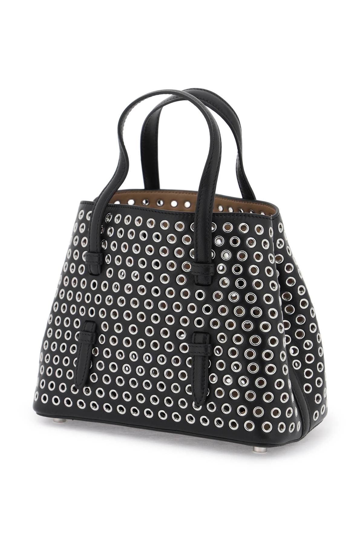 Shop Alaïa Mina 20 Studded Bag In Black
