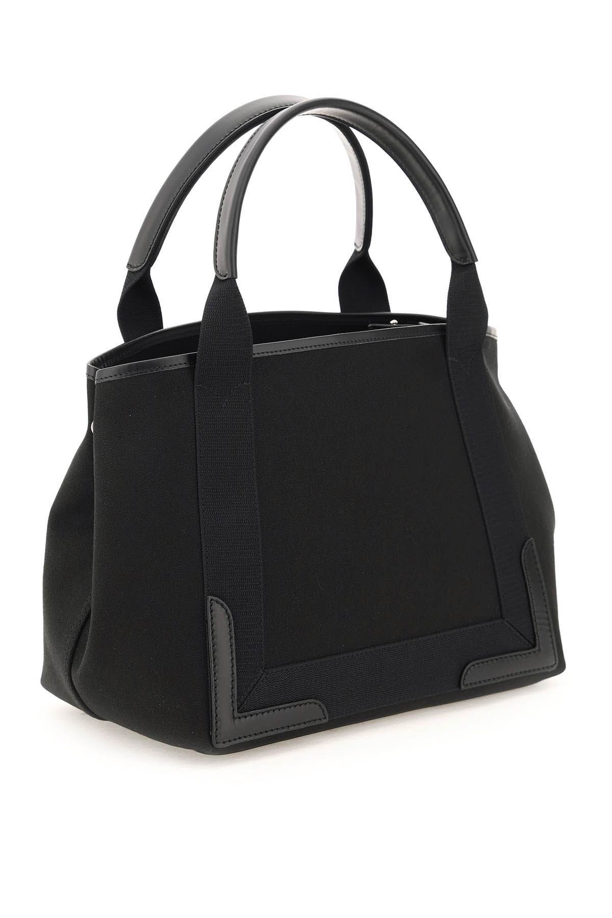 Shop Balenciaga Cabas Navy Xs Bag In Black