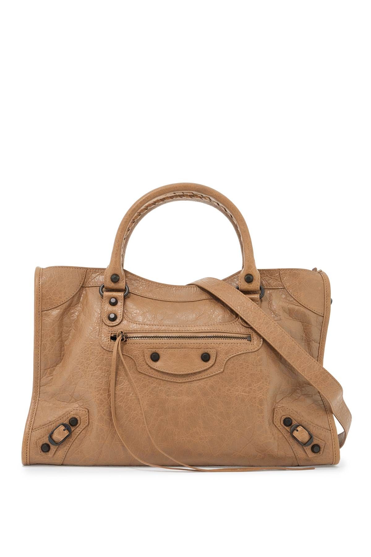 Shop Balenciaga Medium-sized Le City Handbag In Brown