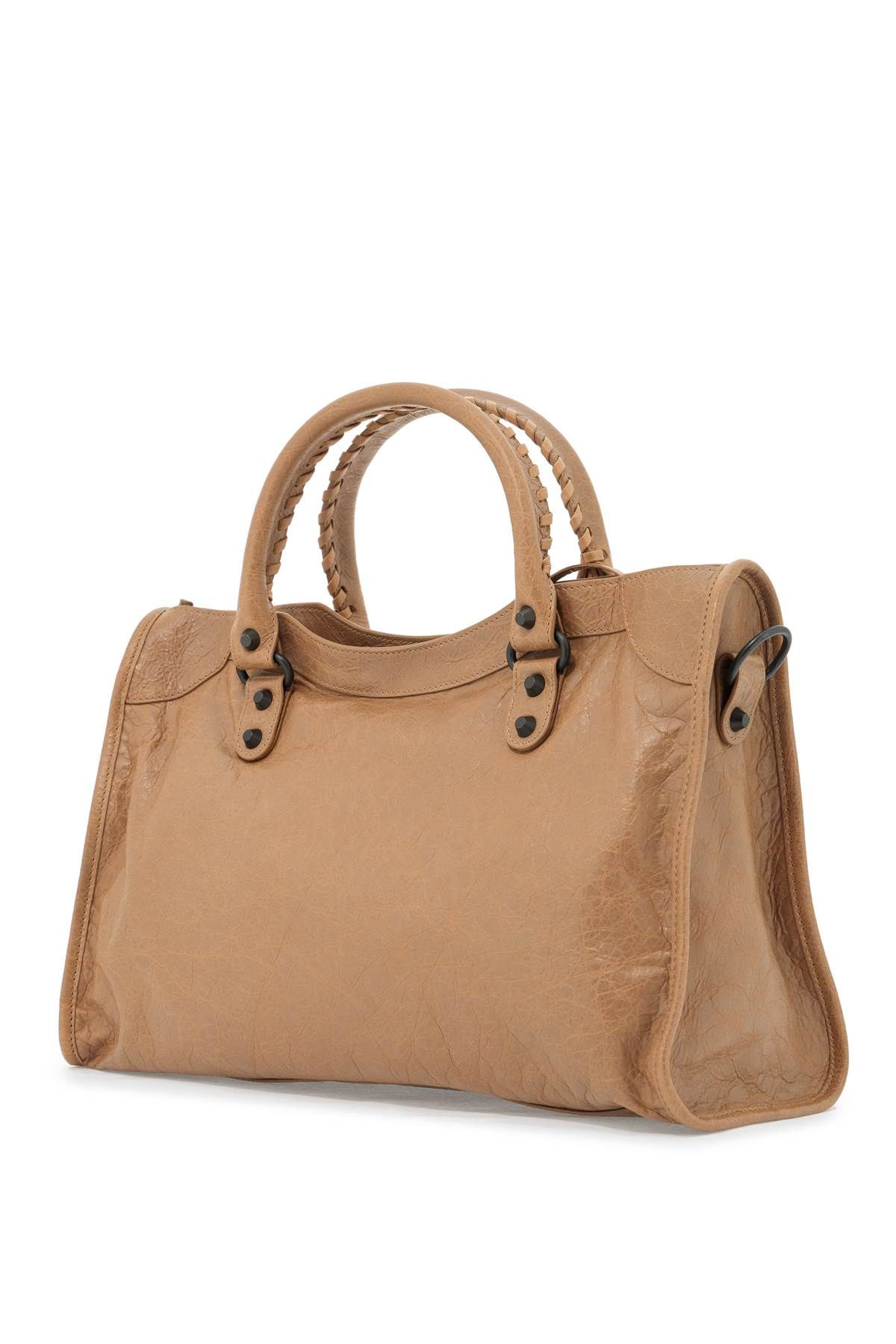 Shop Balenciaga Medium-sized Le City Handbag In Brown