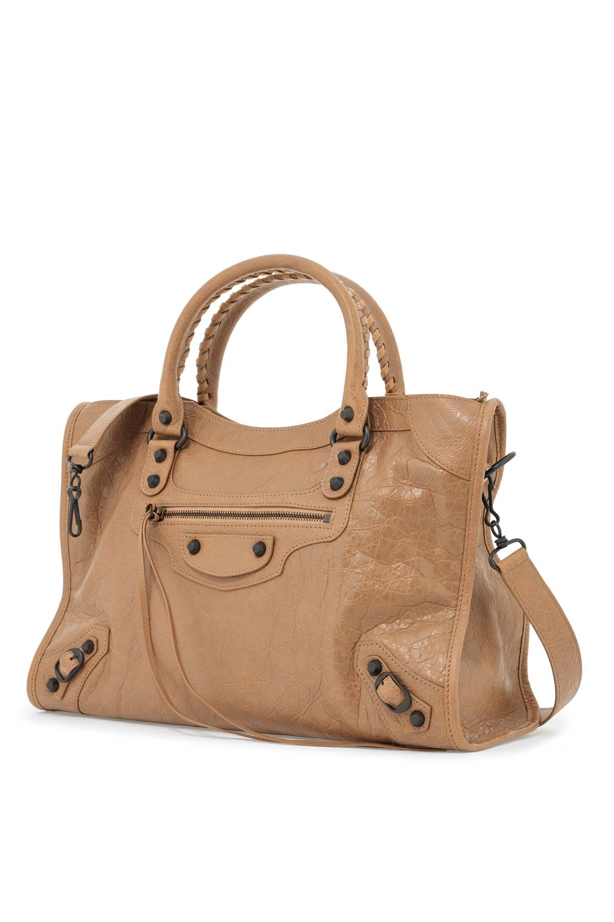 Shop Balenciaga Medium-sized Le City Handbag In Brown