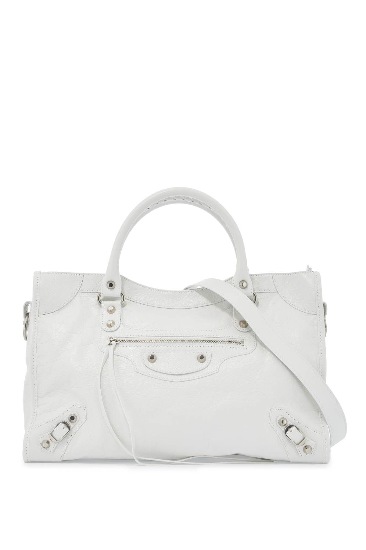 Shop Balenciaga Medium-sized Le City Handbag In White