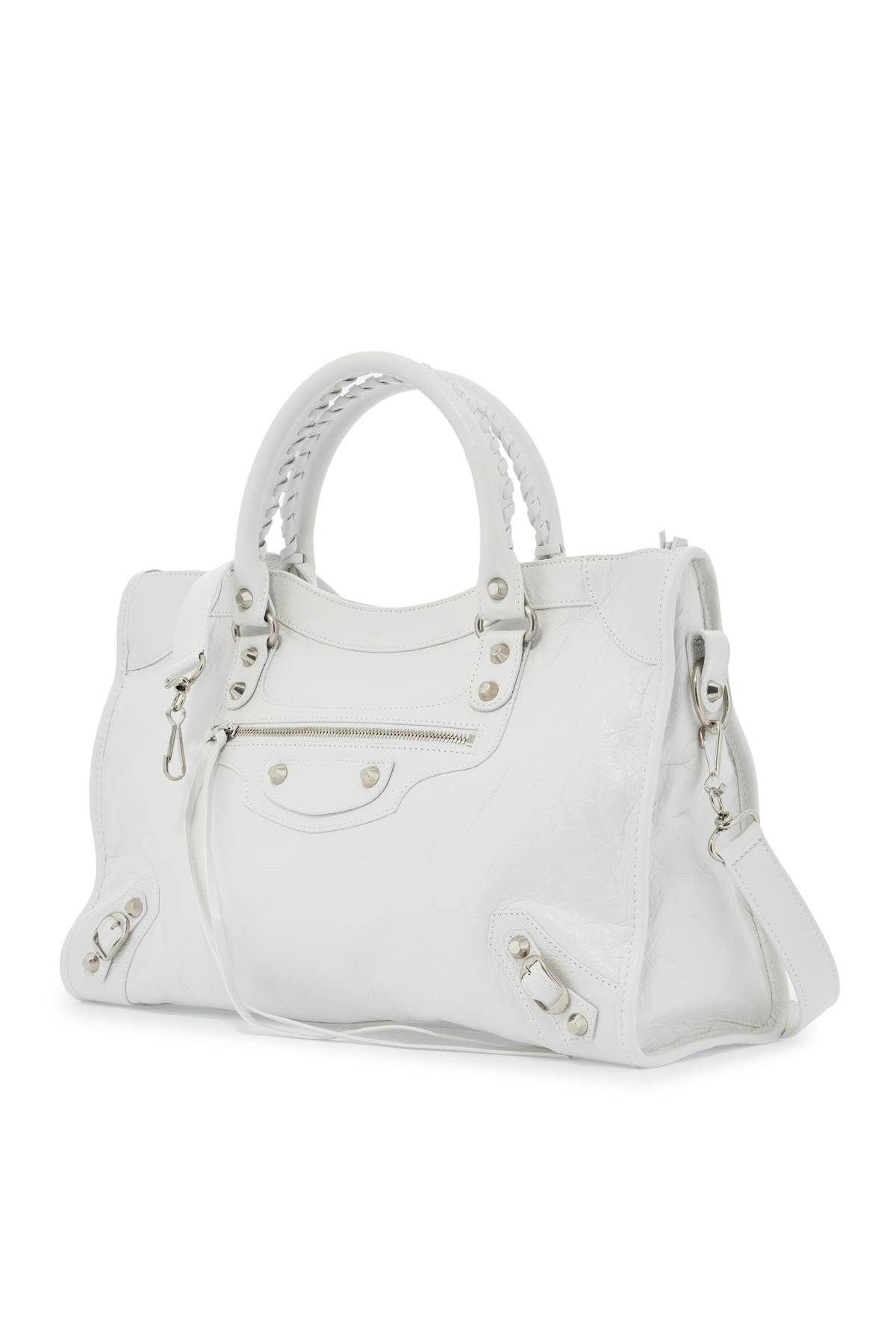 Shop Balenciaga Medium-sized Le City Handbag In White