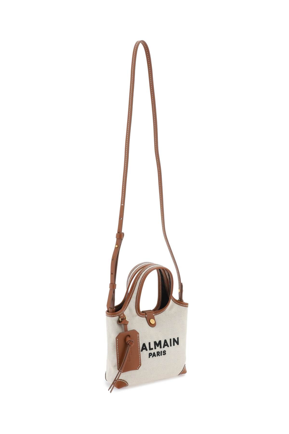 Shop Balmain Grocery B-army Crossbody Bag In Brown