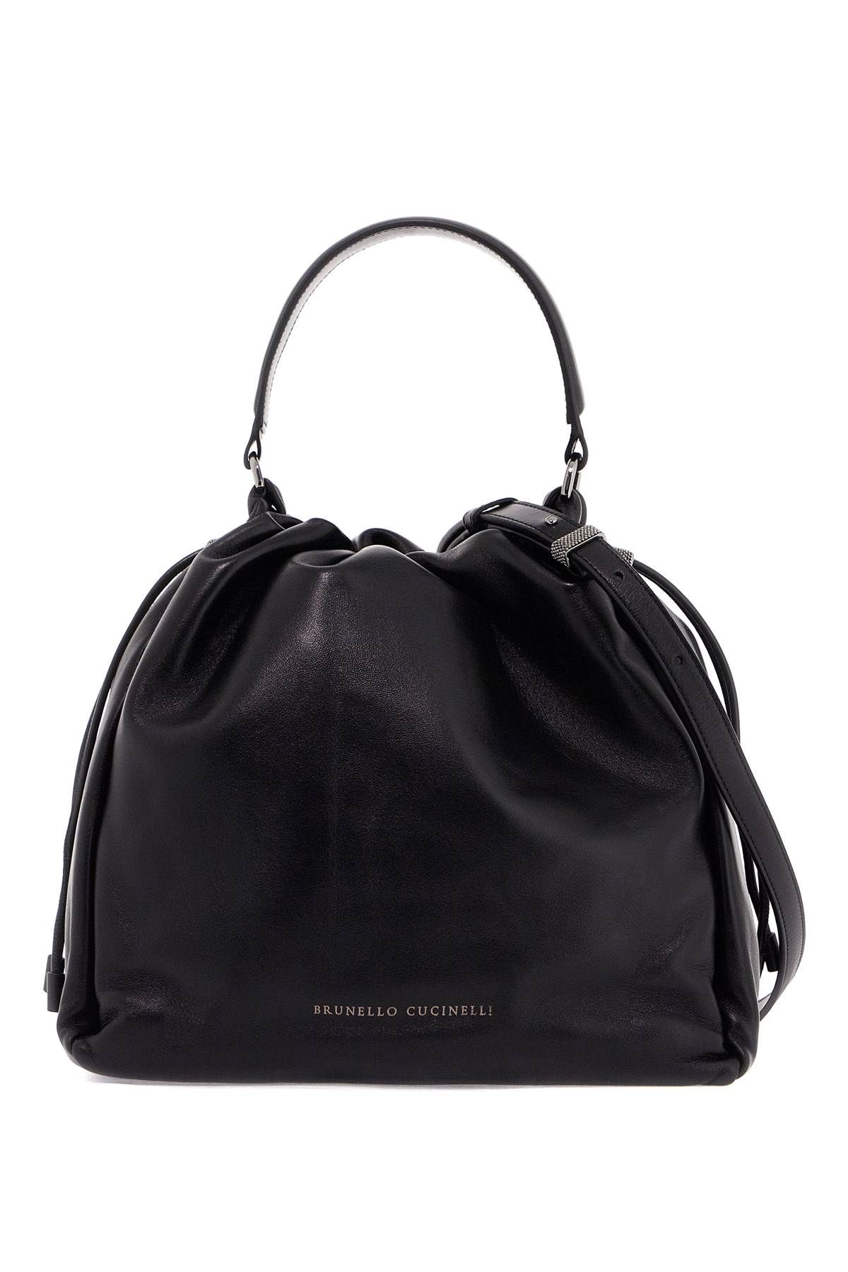 Shop Brunello Cucinelli Handbag With Monile Embell In Black