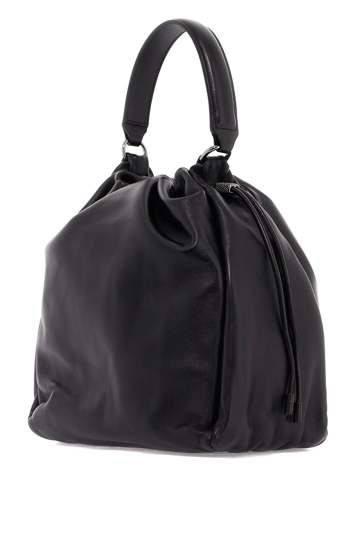 Shop Brunello Cucinelli Handbag With Monile Embell In Black