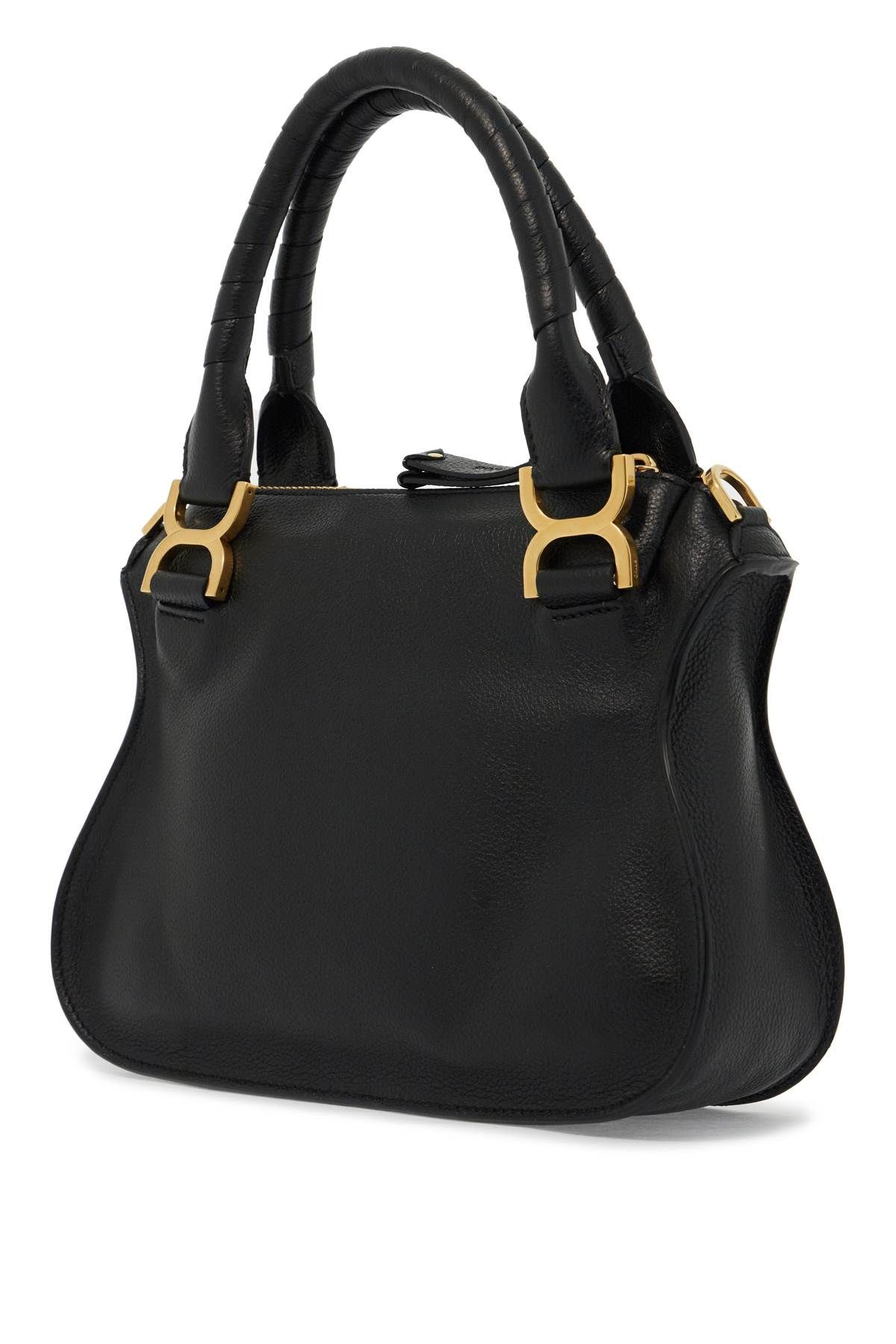 Shop Chloé Marcie Double Handle Bag In Black