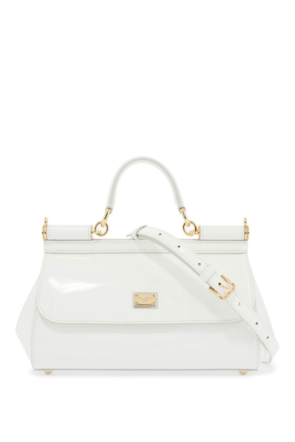 Shop Dolce & Gabbana Extended Sicily Handbag With Elong In White