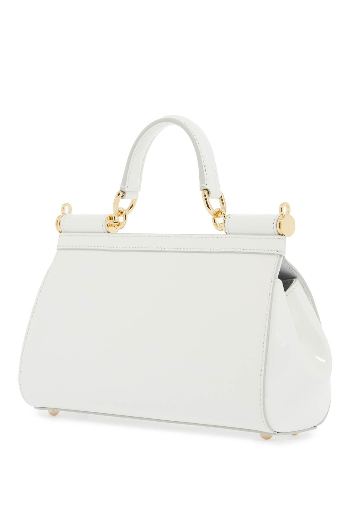 Shop Dolce & Gabbana Extended Sicily Handbag With Elong In White