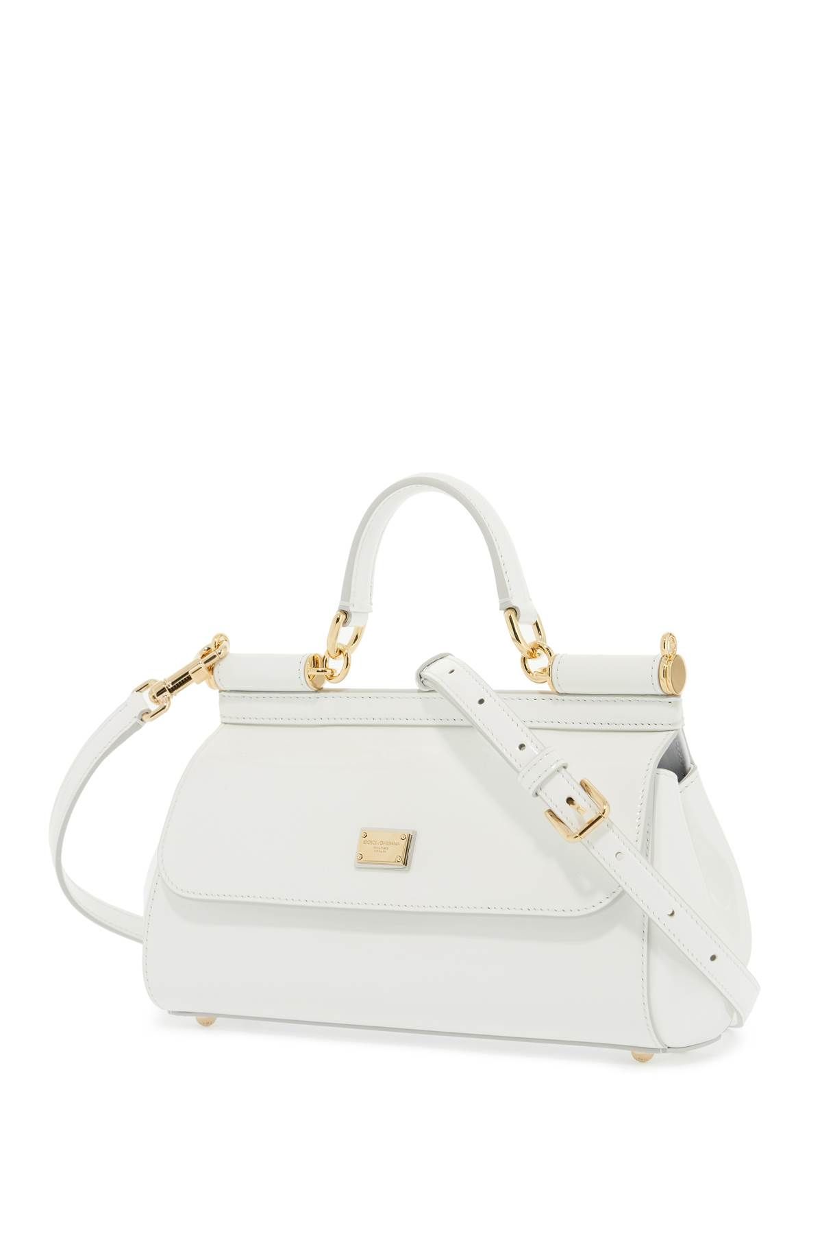 Shop Dolce & Gabbana Extended Sicily Handbag With Elong In White