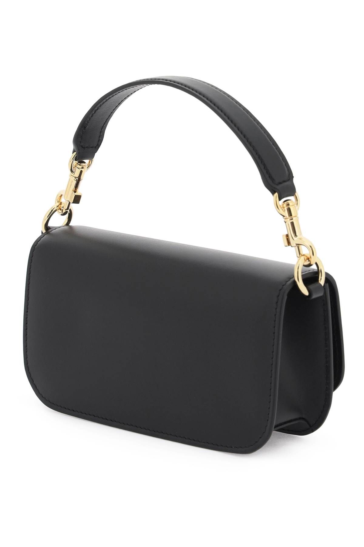 Shop Dolce & Gabbana Smooth Leather 3.5 Handbag In Black