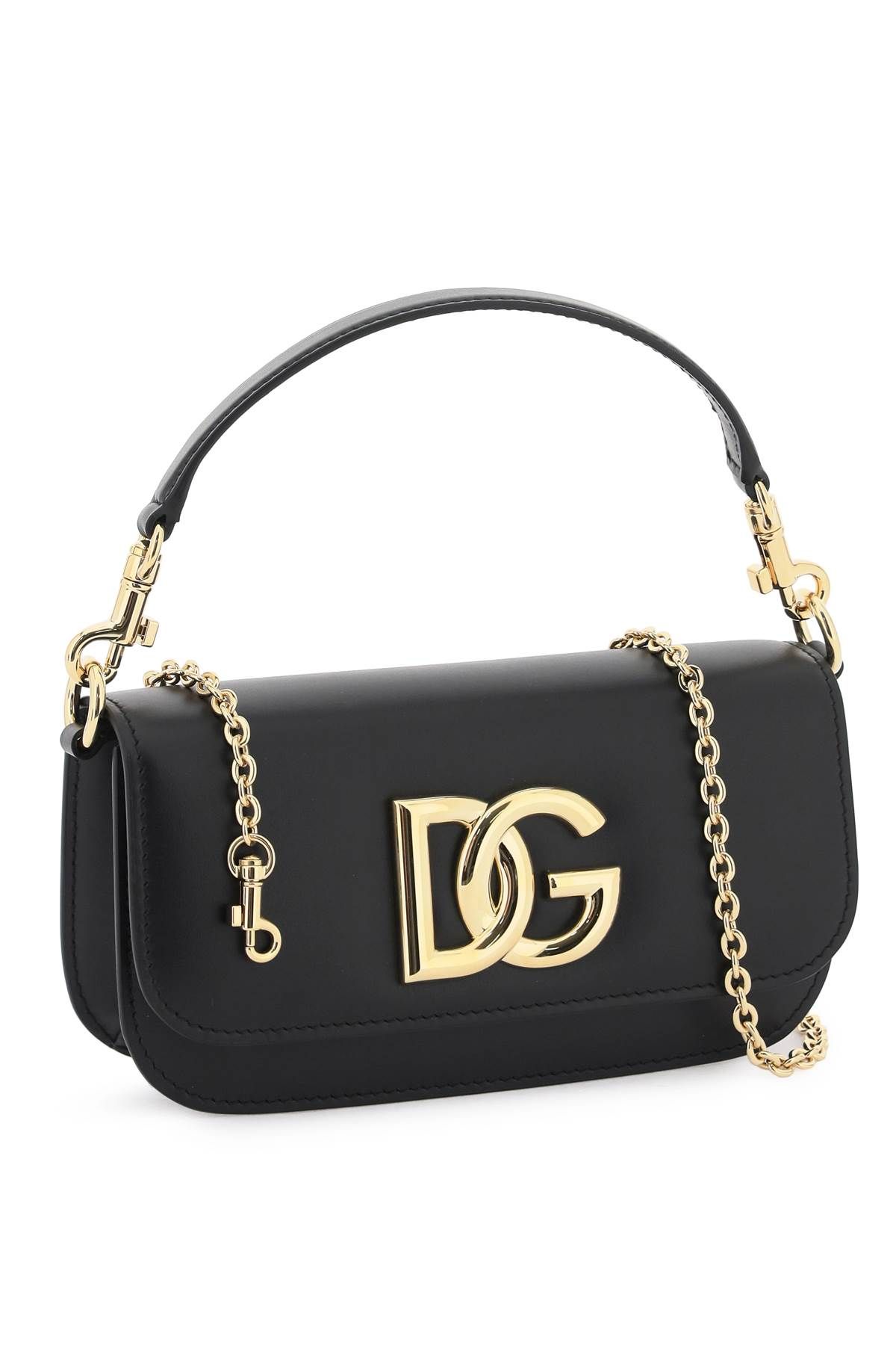 Shop Dolce & Gabbana Smooth Leather 3.5 Handbag In Black