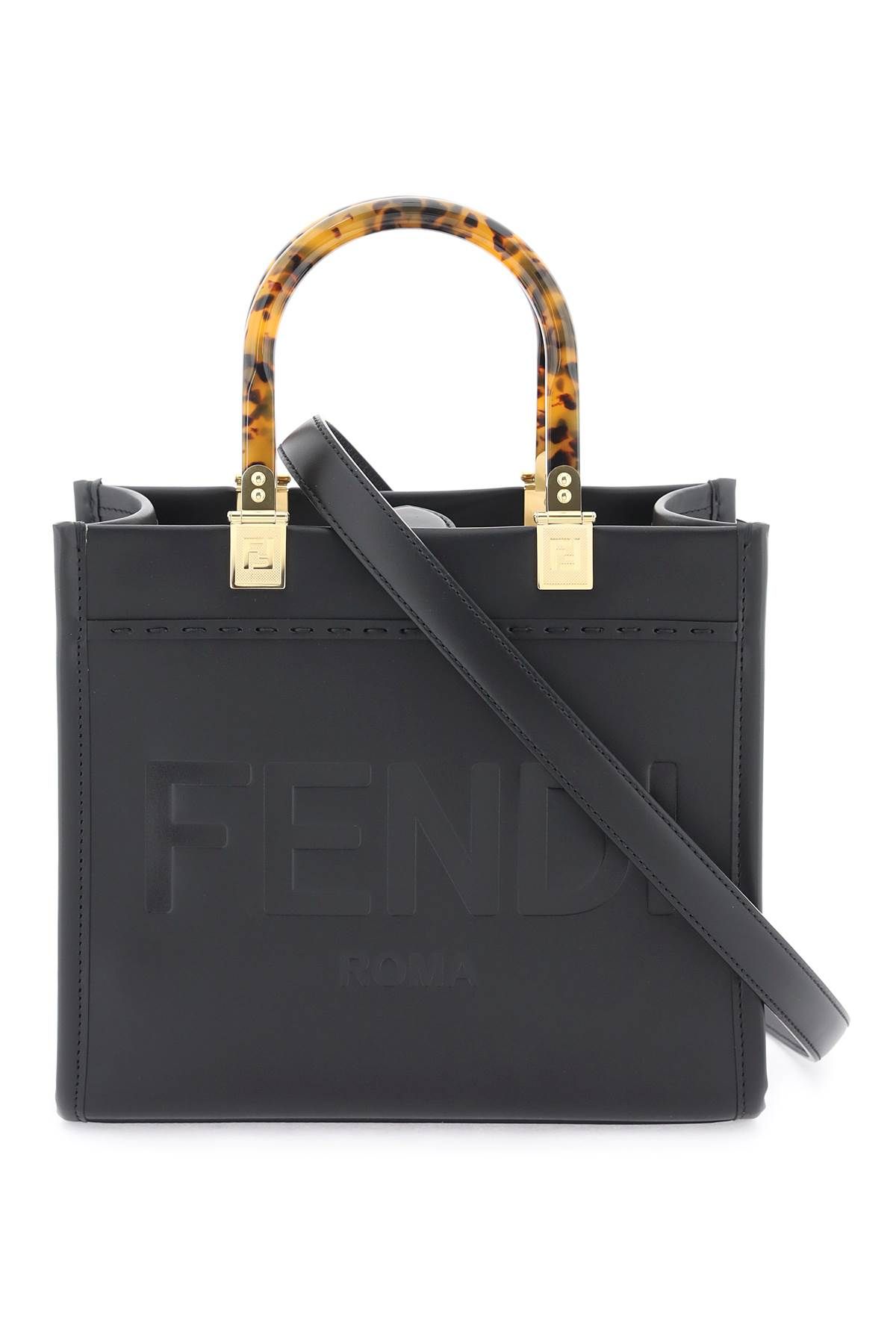 Fendi Small Sunshine Bag In Black