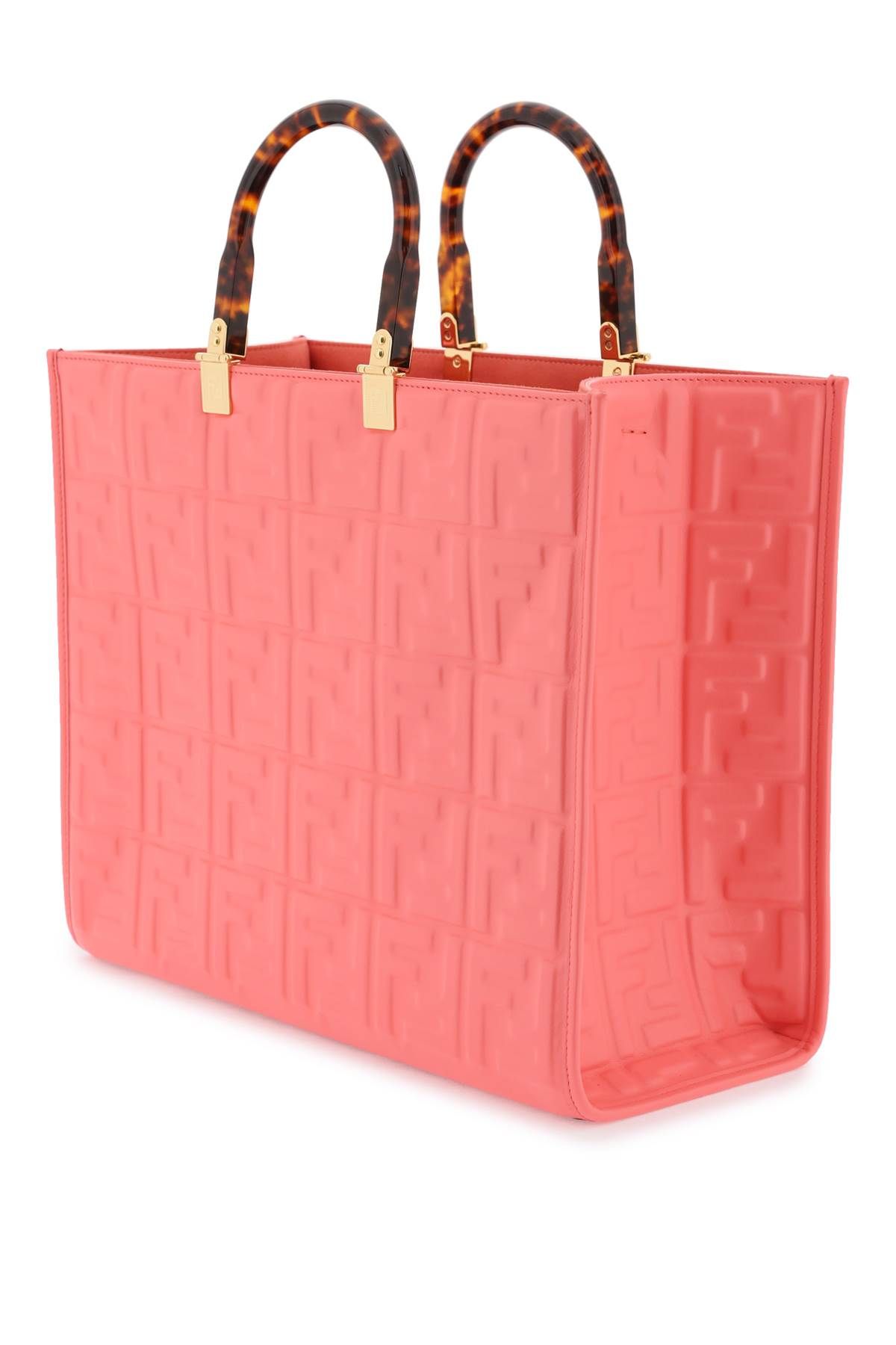 Shop Fendi Sunshine Medium Tote Bag In Pink