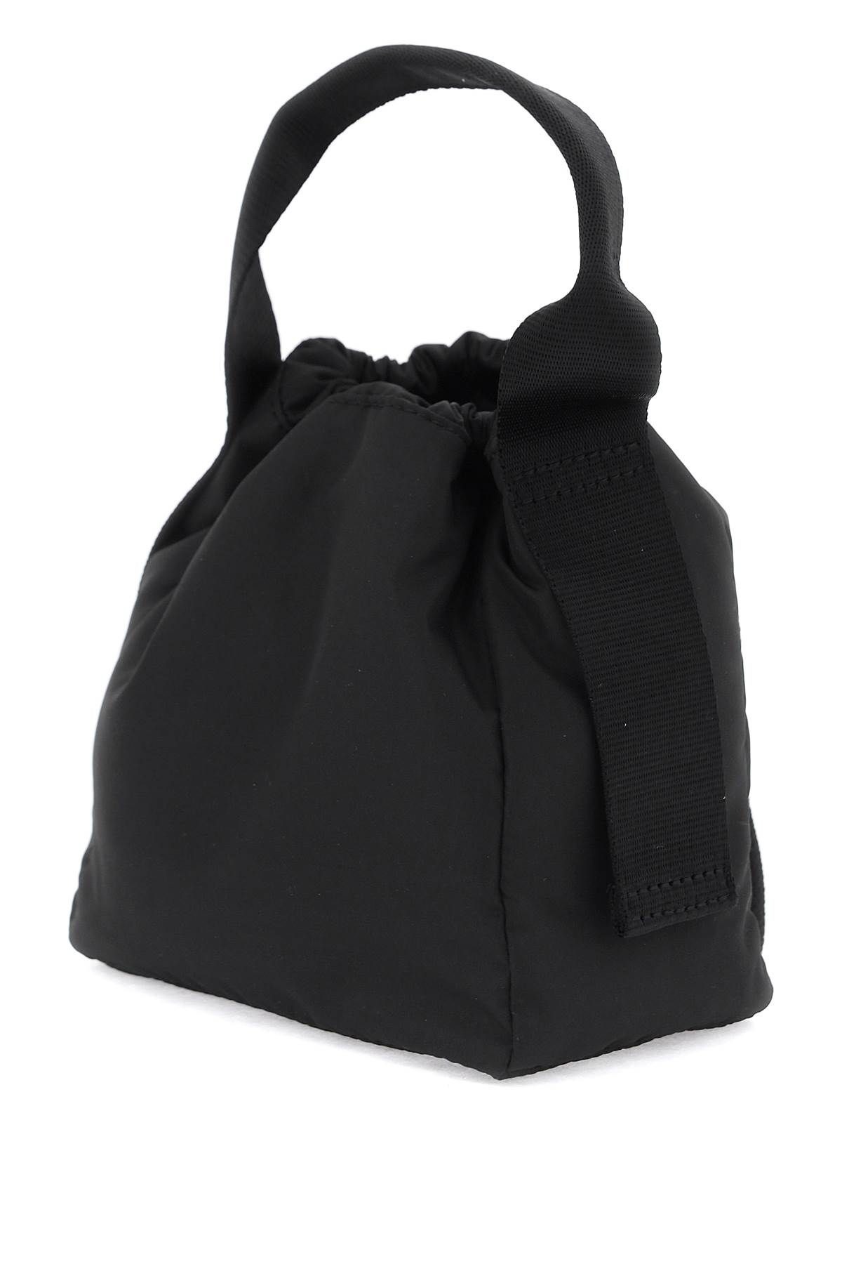 Shop Ganni Recycled Nylon Handbag With 9 In Black