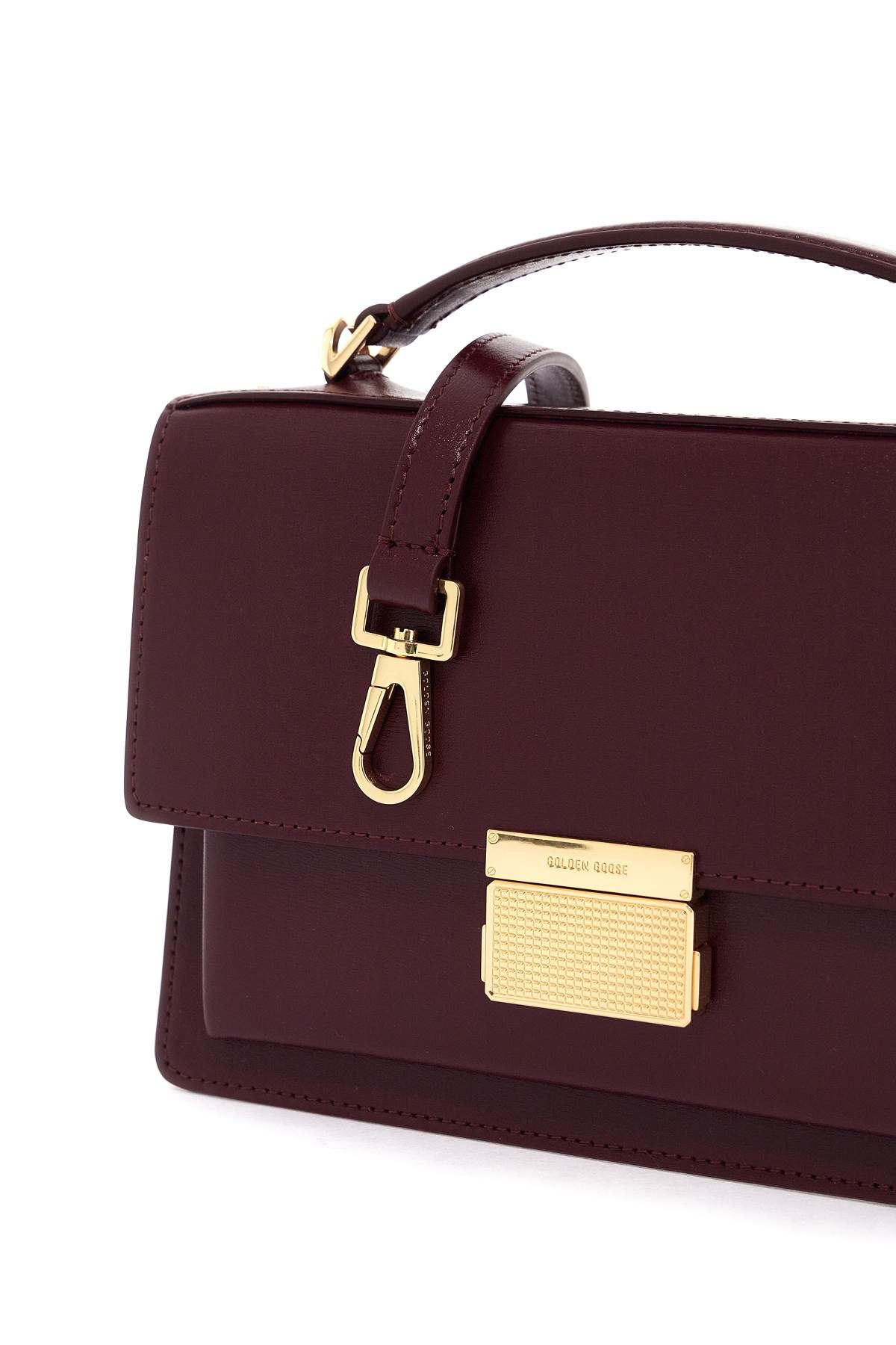 Shop Golden Goose 'venice Leather Handbag With Palmell In Purple