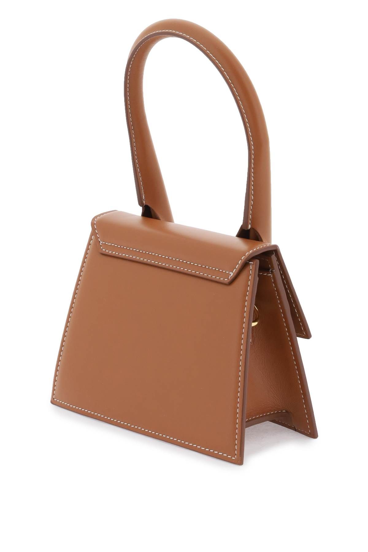 Shop Jacquemus Le Chiquito Moyen Bag In Brown