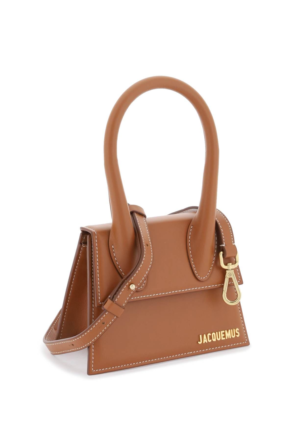 Shop Jacquemus Le Chiquito Moyen Bag In Brown