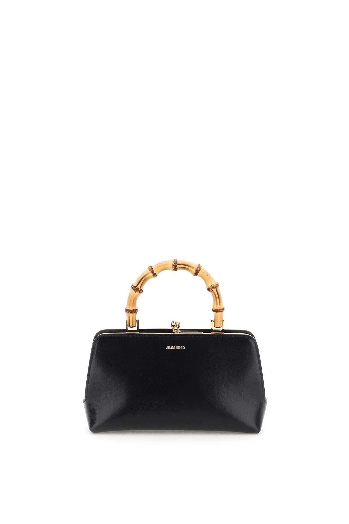 Shop Jil Sander Goki Bamboo Mini Handbag In Black