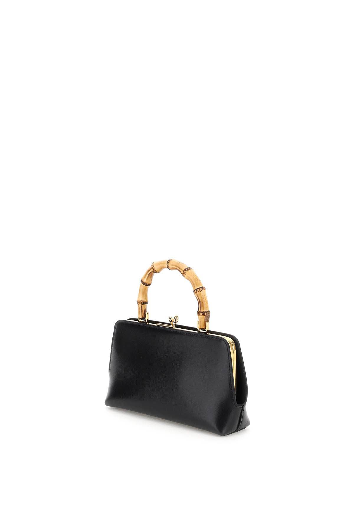 Shop Jil Sander Goki Bamboo Mini Handbag In Black