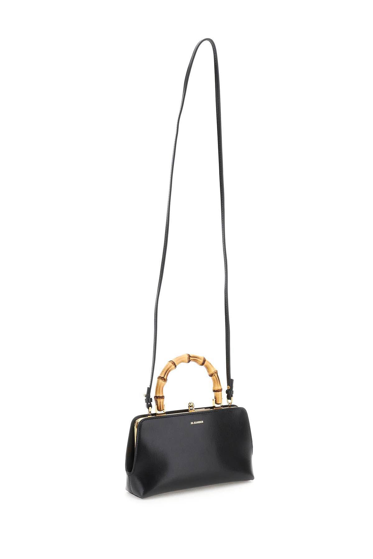 Shop Jil Sander Goki Bamboo Mini Handbag In Black