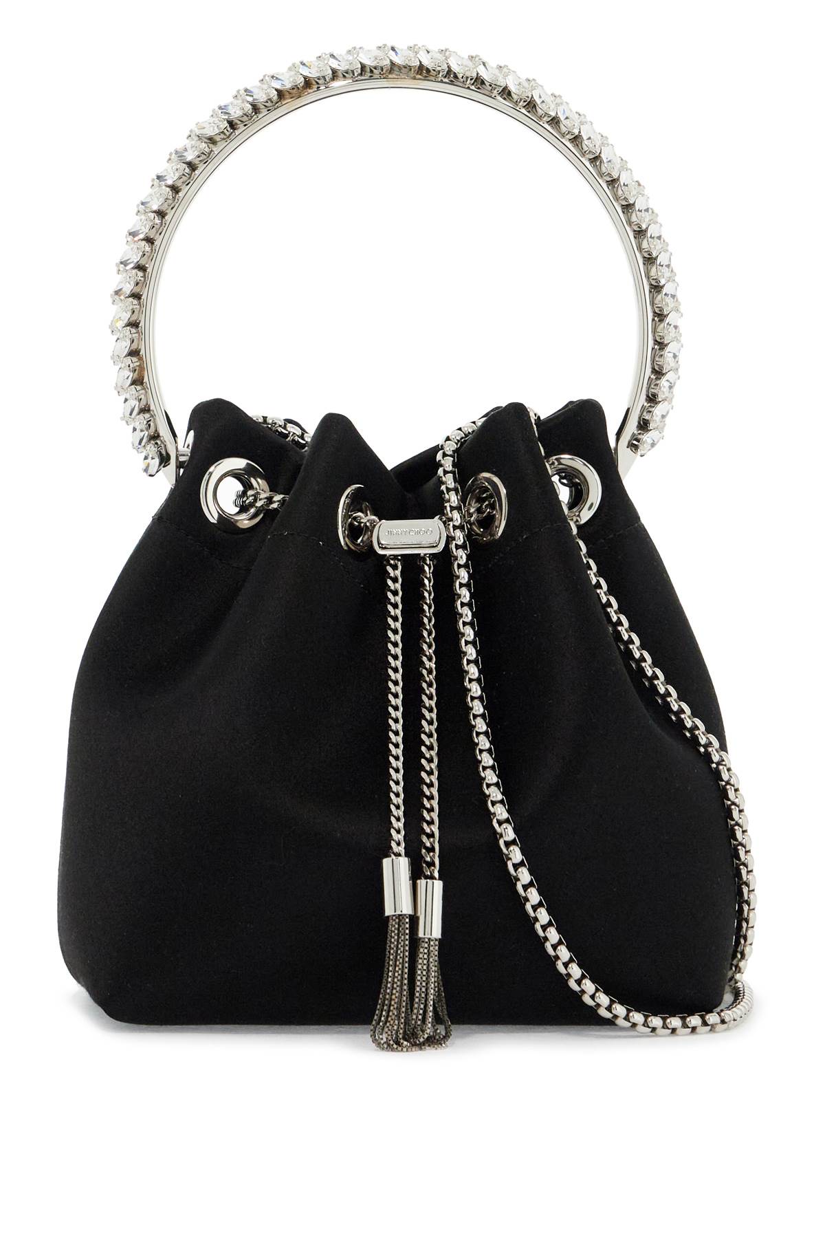 Shop Jimmy Choo Bon Bon Handbag In Black