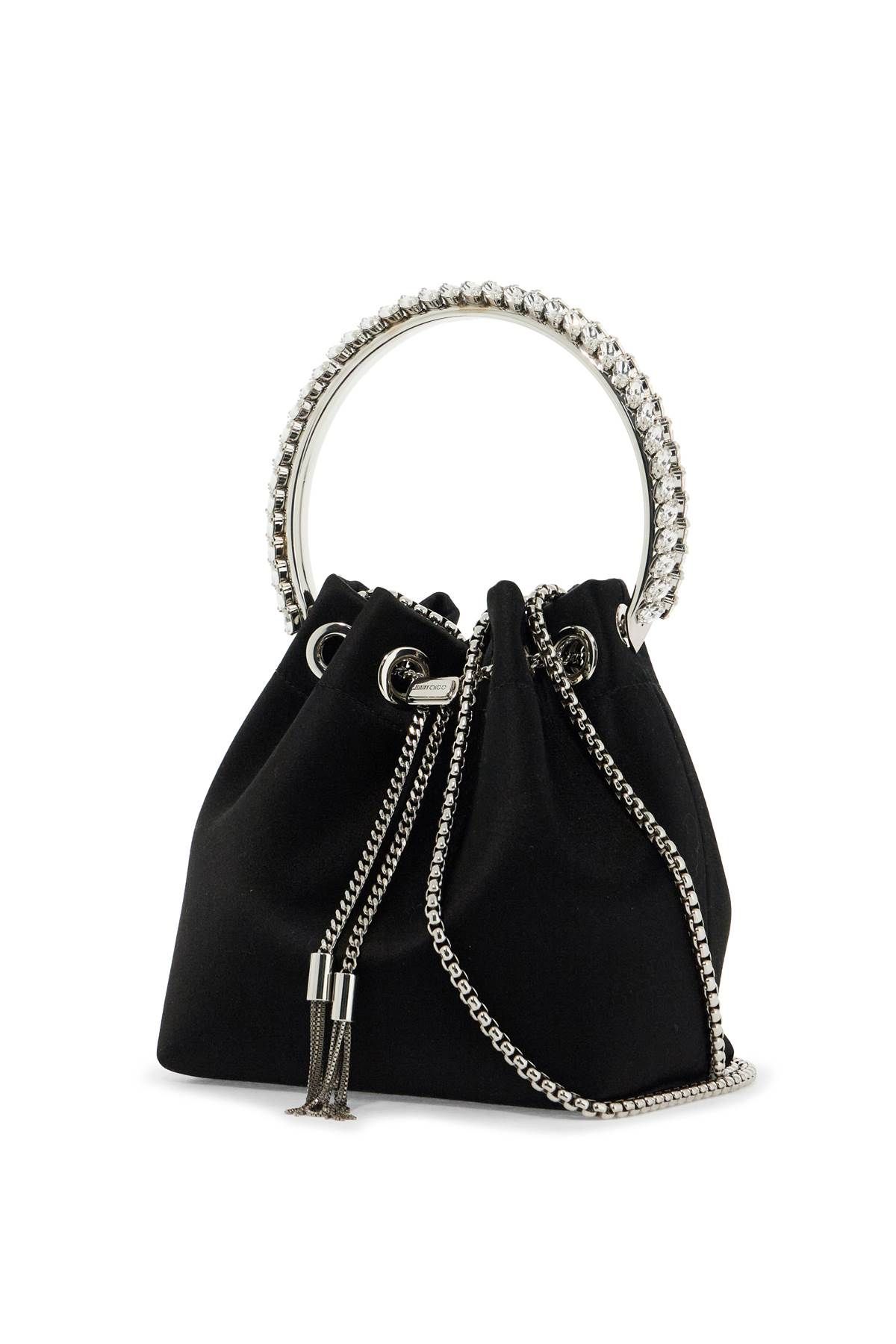 Shop Jimmy Choo Bon Bon Handbag In Black