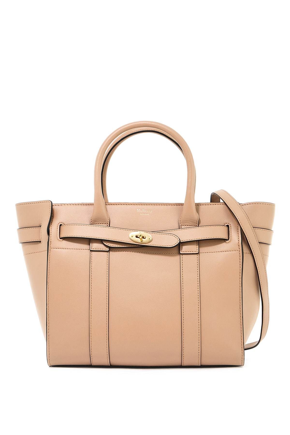 Shop Mulberry Zipped Bayswater Handbag In Beige