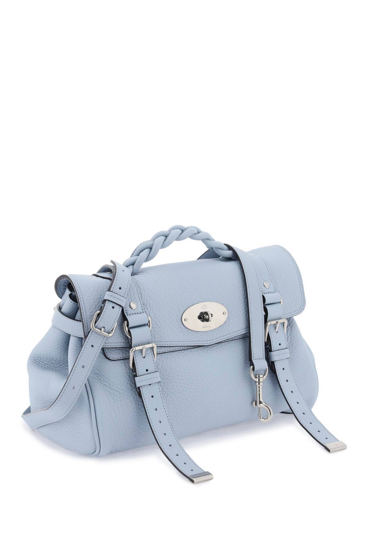 Shop Mulberry Alexa Medium Handbag In Light Blue