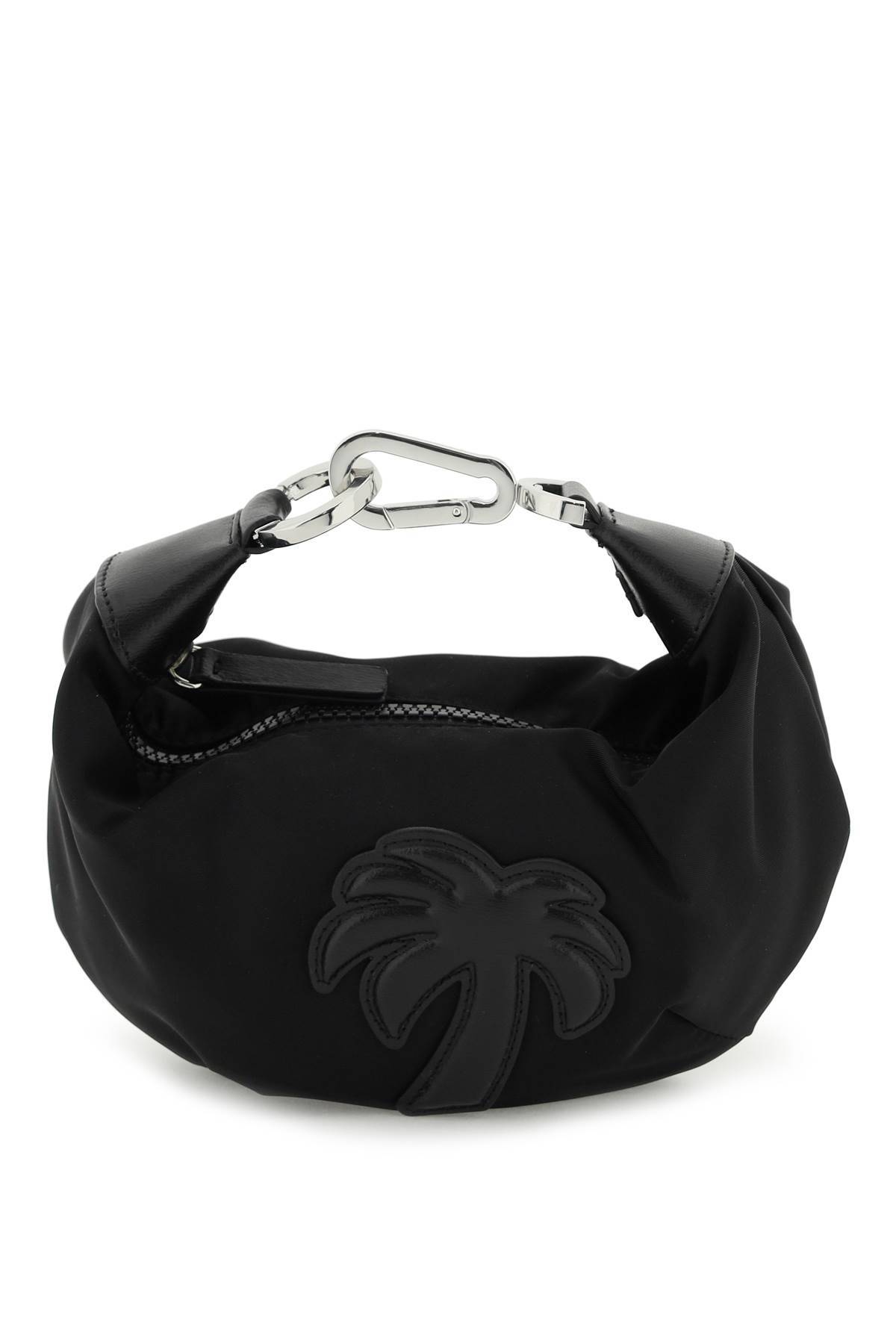 Shop Palm Angels Hobo Palm Mini Handbag In Black