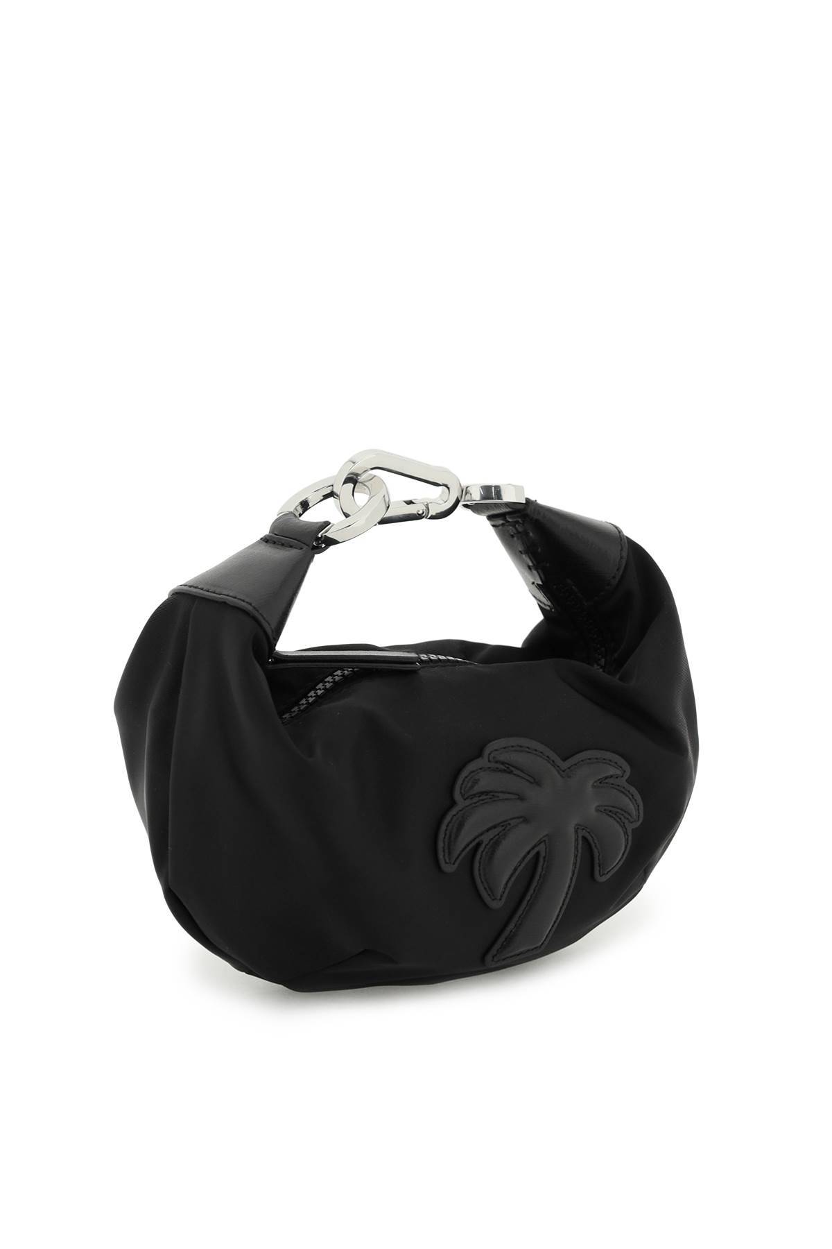 Shop Palm Angels Hobo Palm Mini Handbag In Black