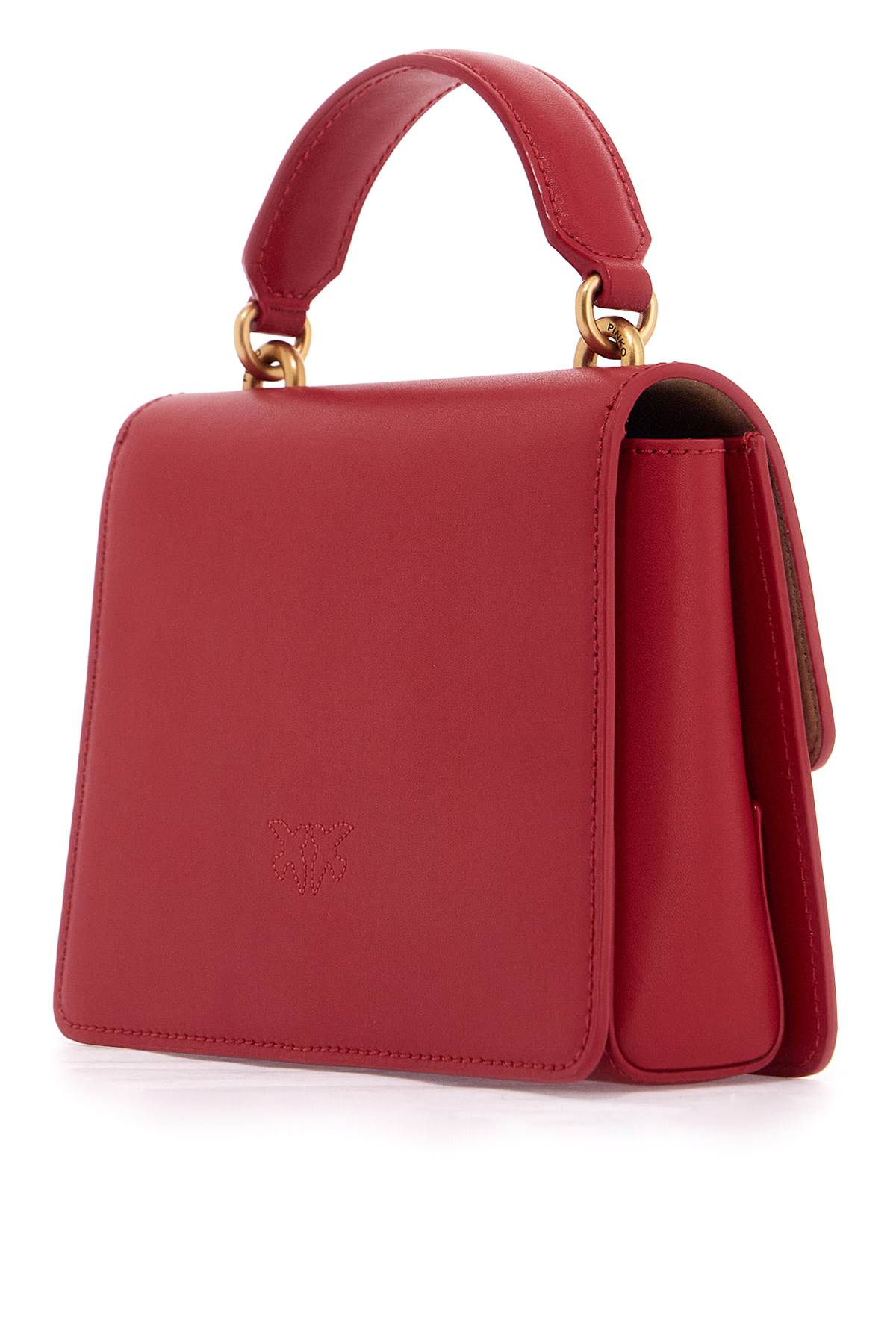 Shop Pinko Love One Top Handle Mini Light Bag In Red