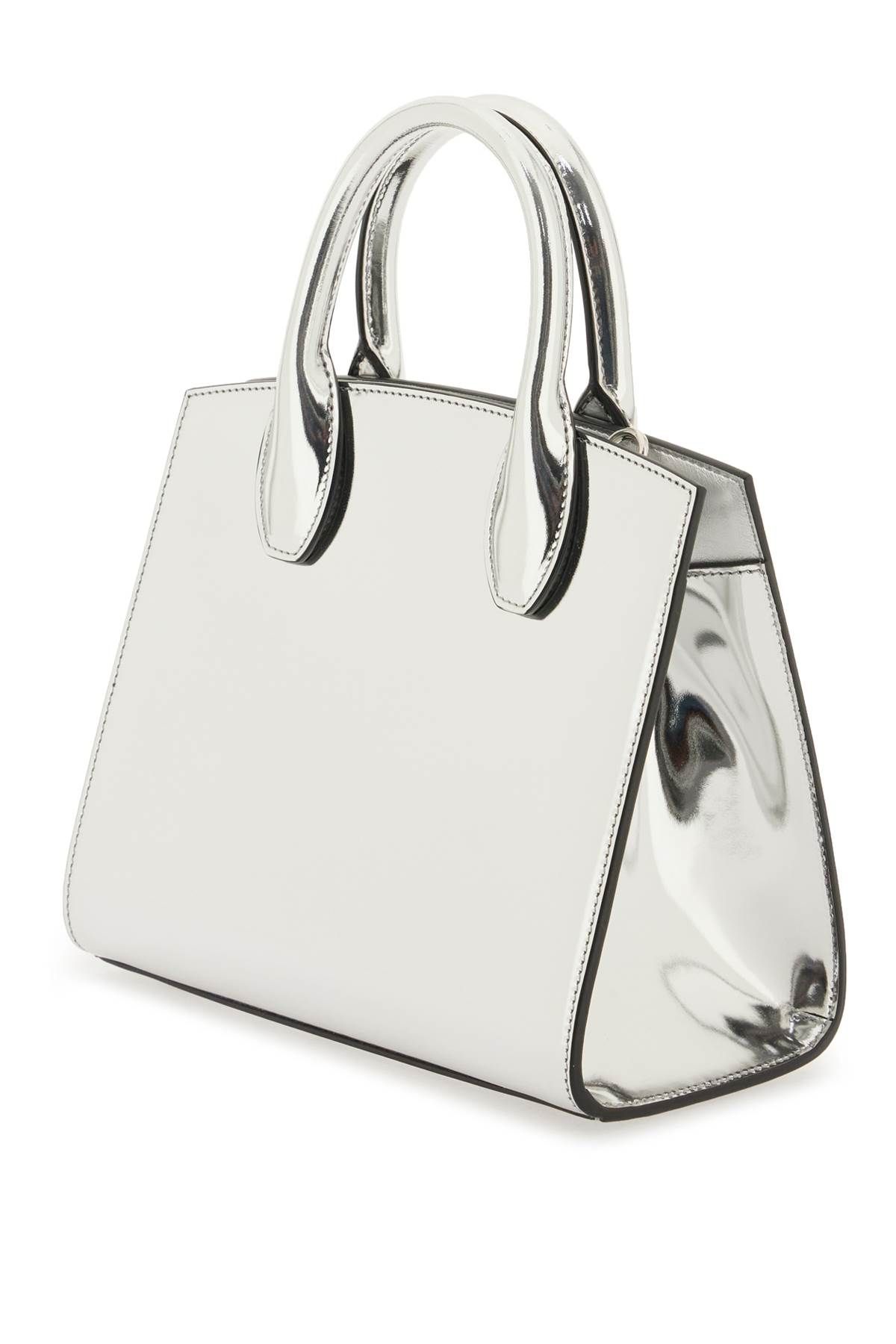 Shop Ferragamo Studio Box Bag Mini In Silver