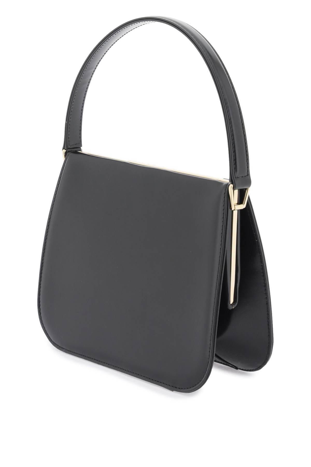 Shop Ferragamo Semi-rigid Handbag (m) In Black