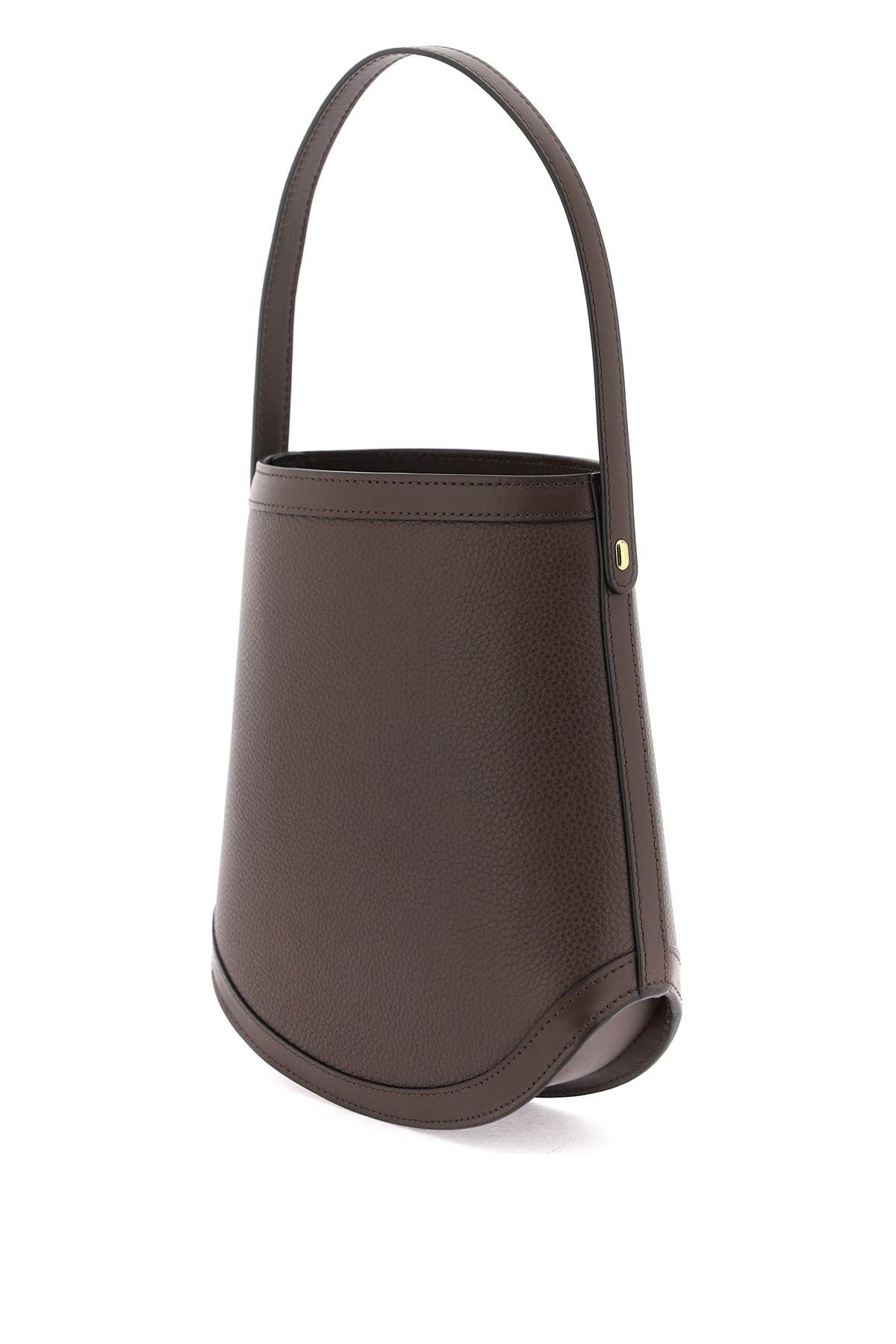 Shop Savette Grained Leather Bucket Bag In Brown