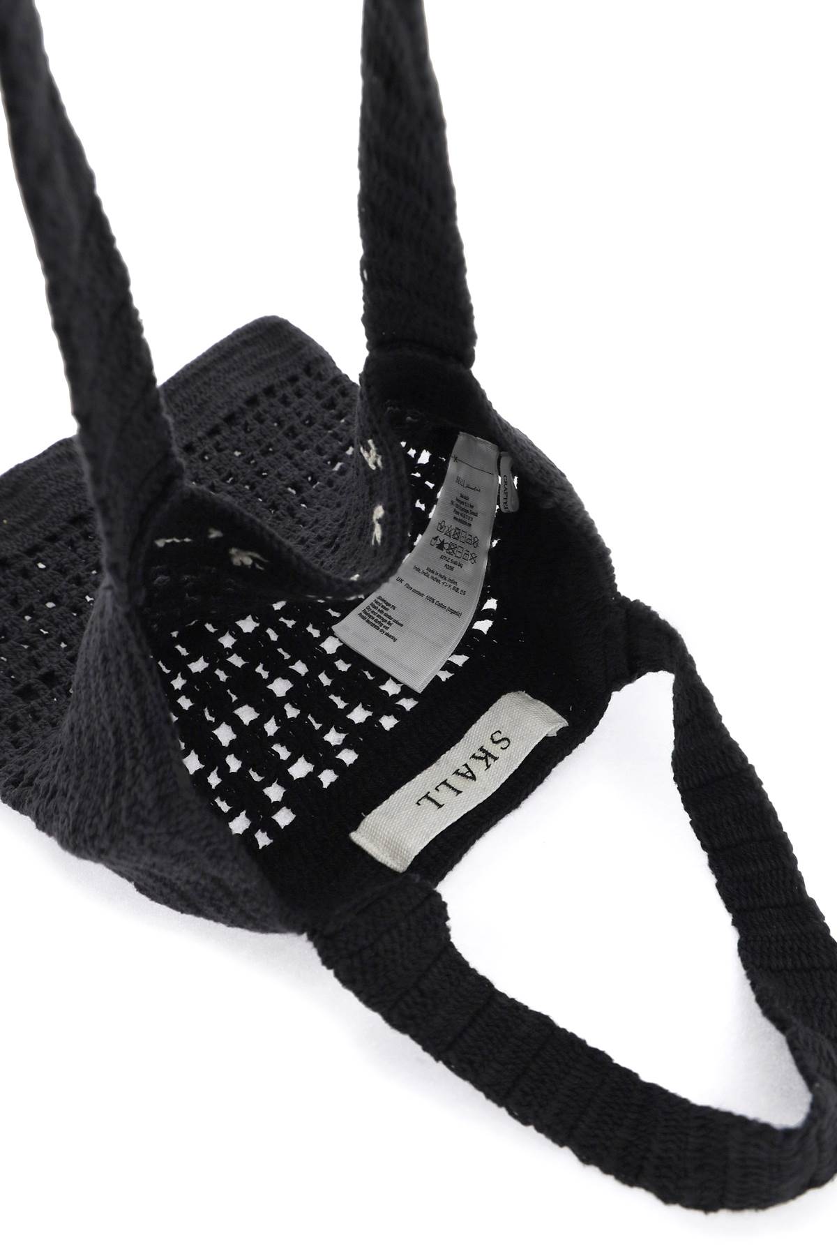 Shop Skall Studio Evalu Crochet Handbag In 9 In Black