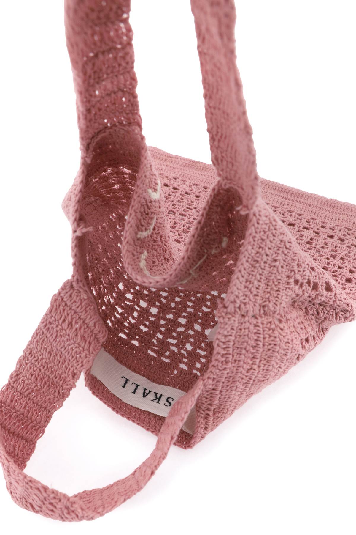 Shop Skall Studio Evalu Crochet Handbag In 9 In Pink