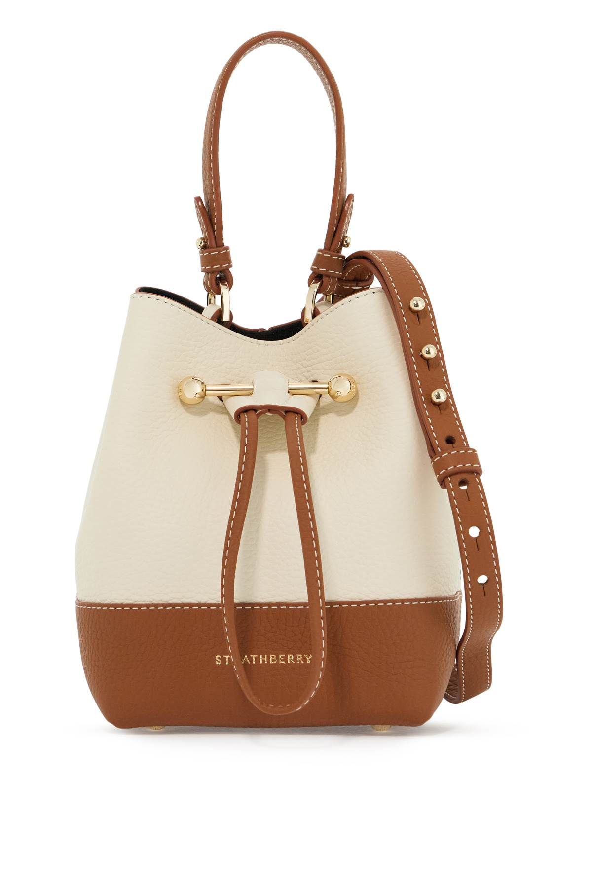 Shop Strathberry Lana Osette Bucket Bag In White