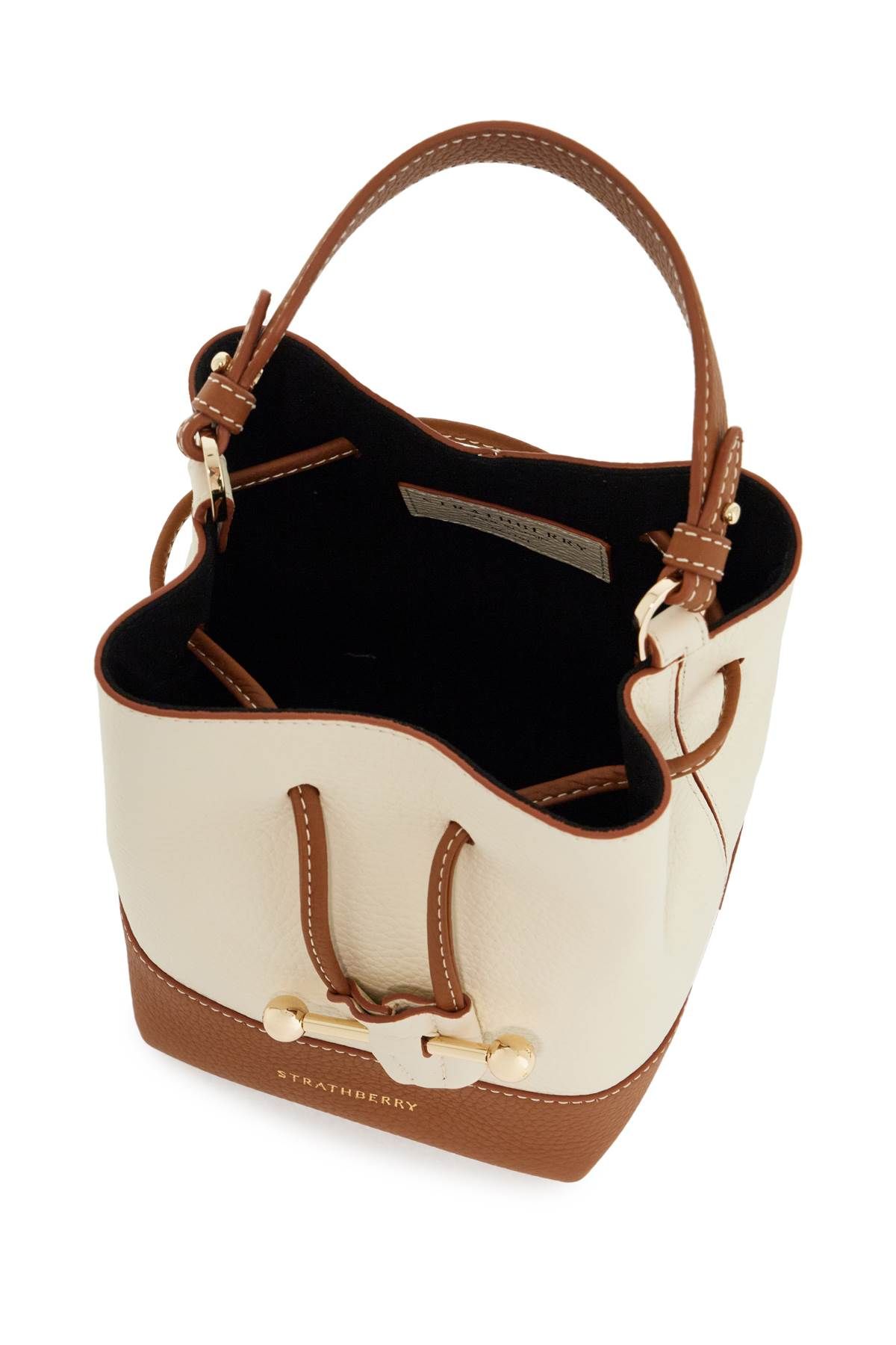 Shop Strathberry Lana Osette Bucket Bag In White