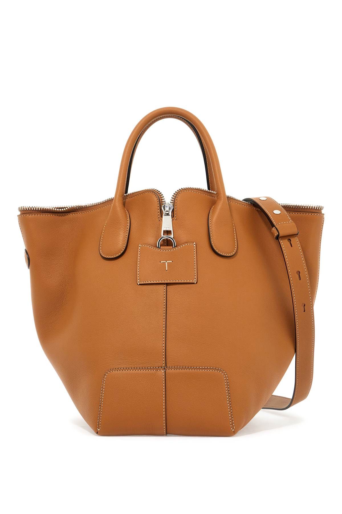 Shop Tod's Leather Medium-sized Swing Bag For Women In Brown