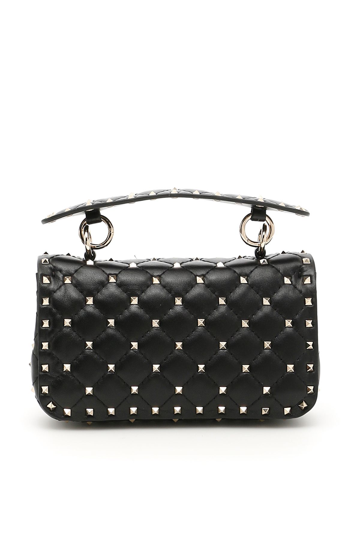 Shop Valentino Rockstud Spike Small Handbag In Black