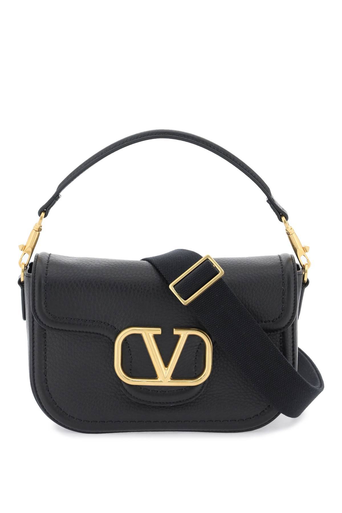 Shop Valentino Alltime Shoulder Bag In Black