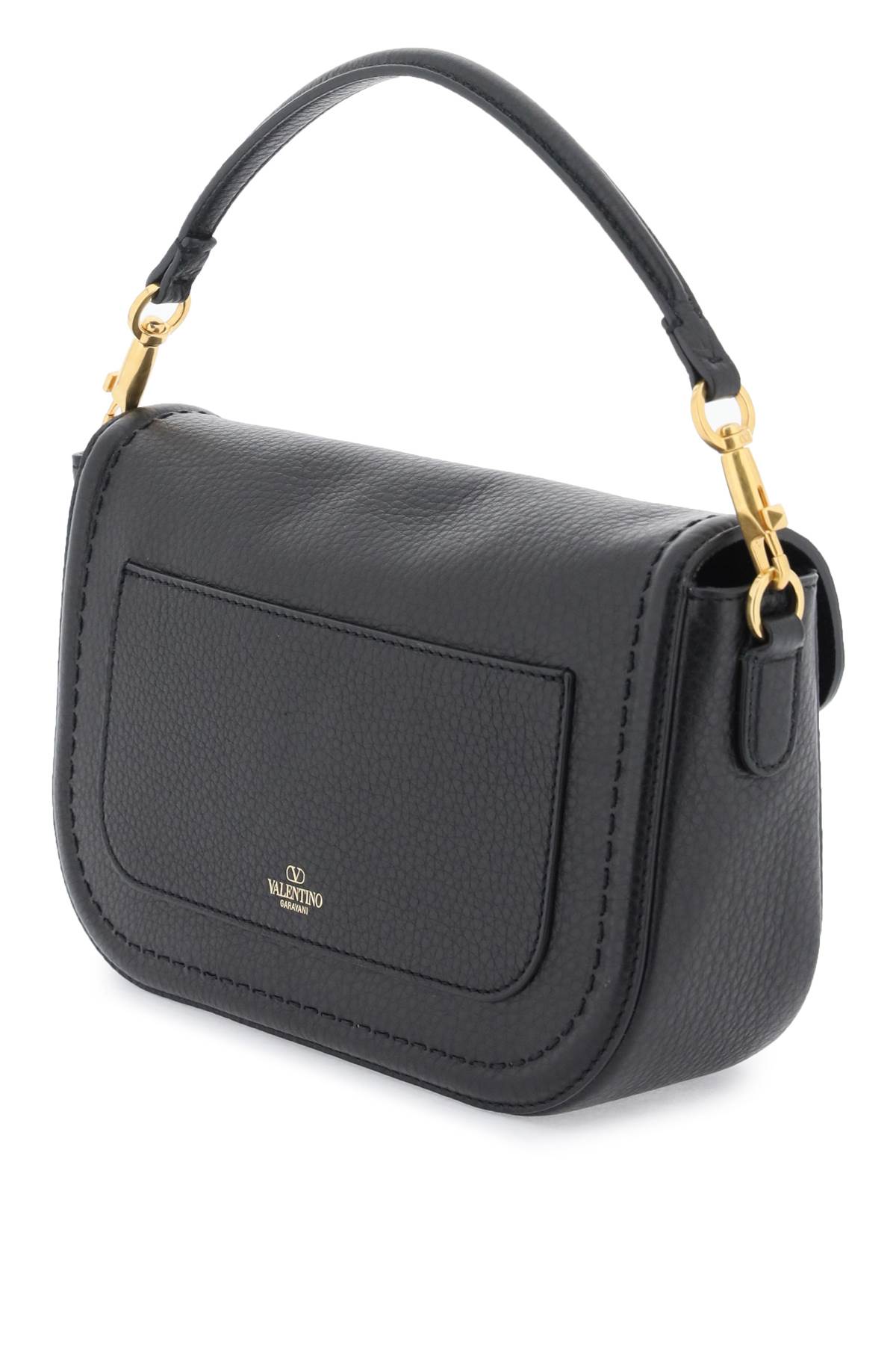 Shop Valentino Alltime Shoulder Bag In Black