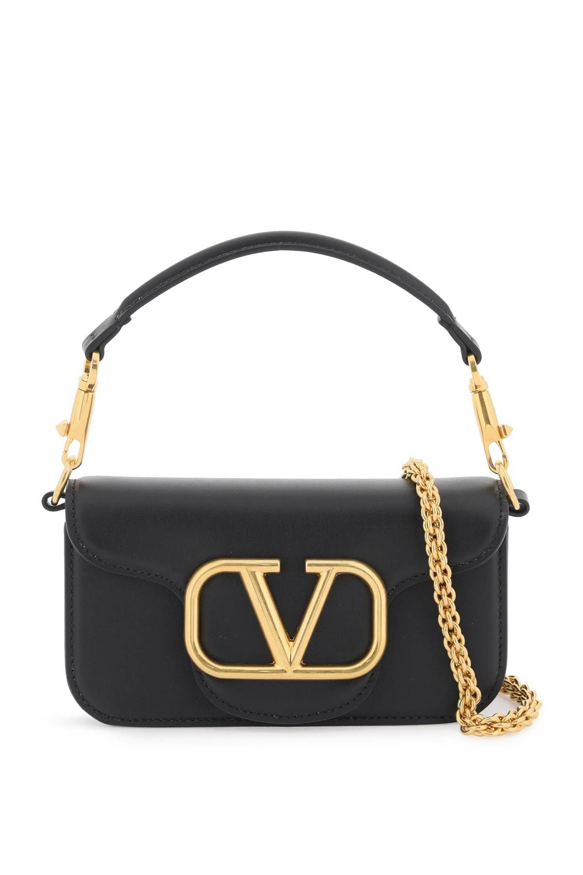 Shop Valentino Small Locò Shoulder Bag In Black