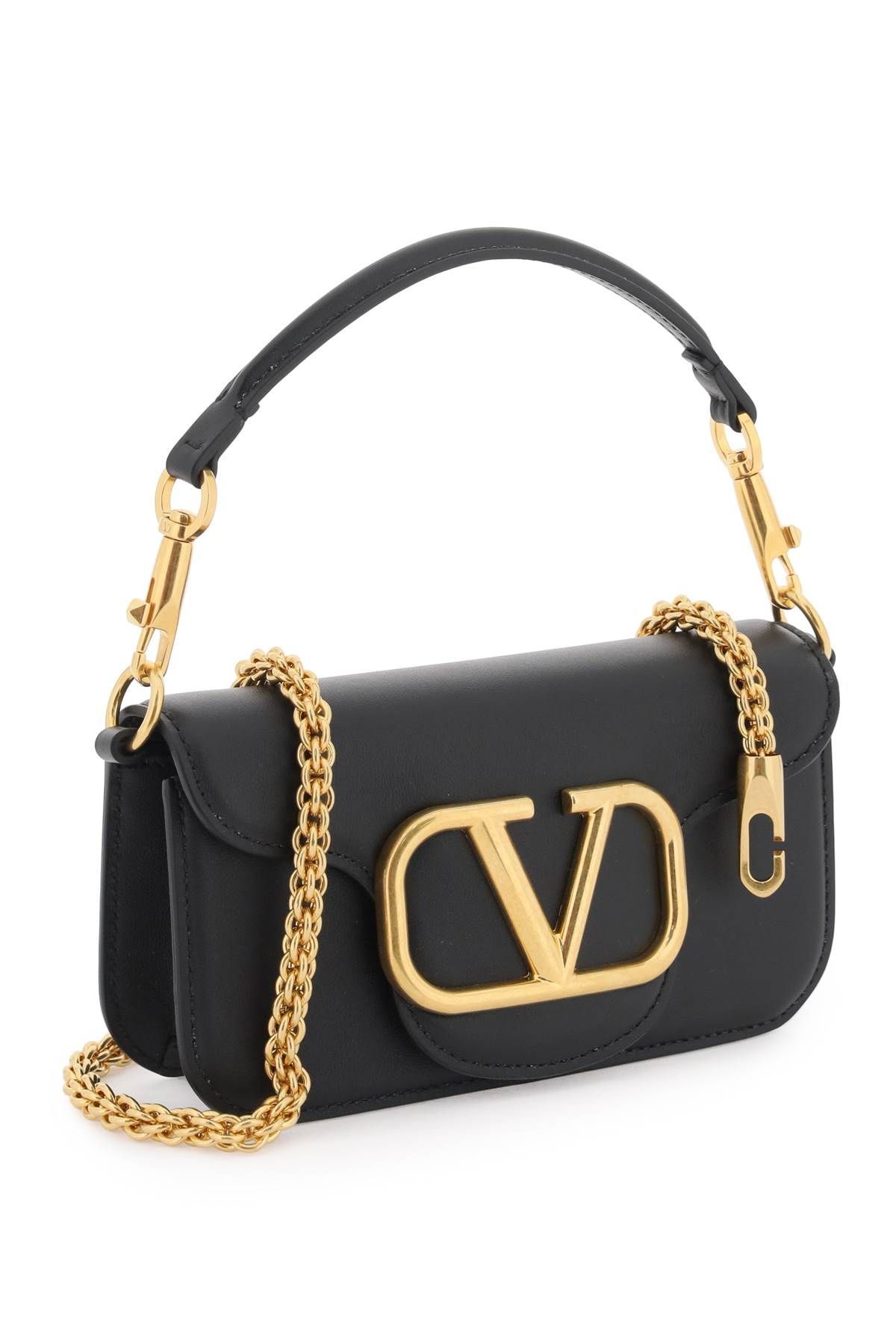 Shop Valentino Small Locò Shoulder Bag In Black