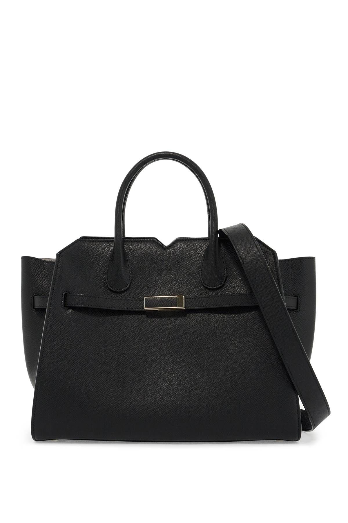 Shop Valextra Medium-sized Milan Handbag In Black